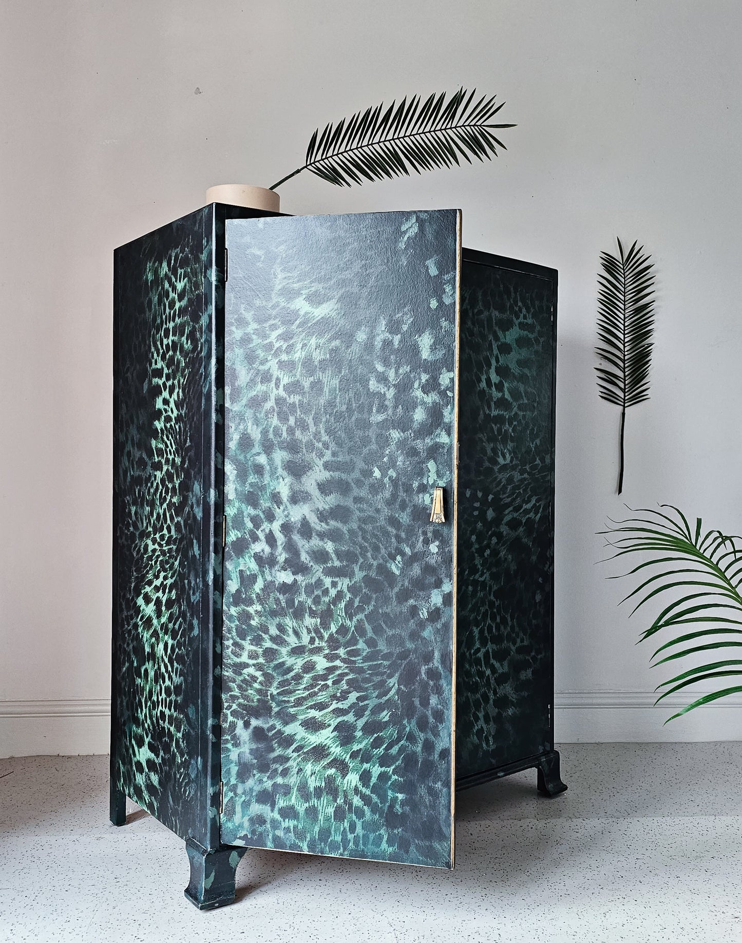 The Ella Leopard Printed Tall Cabinet