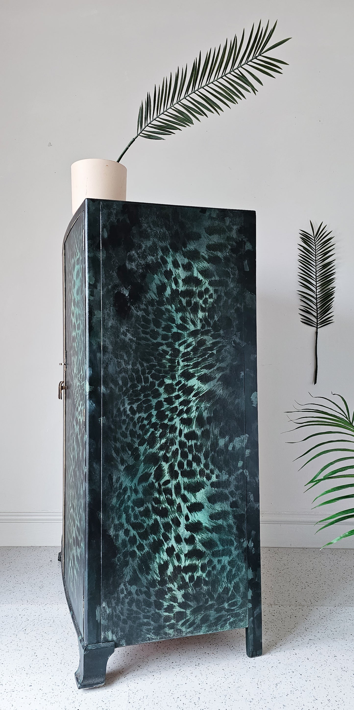The Ella Leopard Printed Tall Cabinet