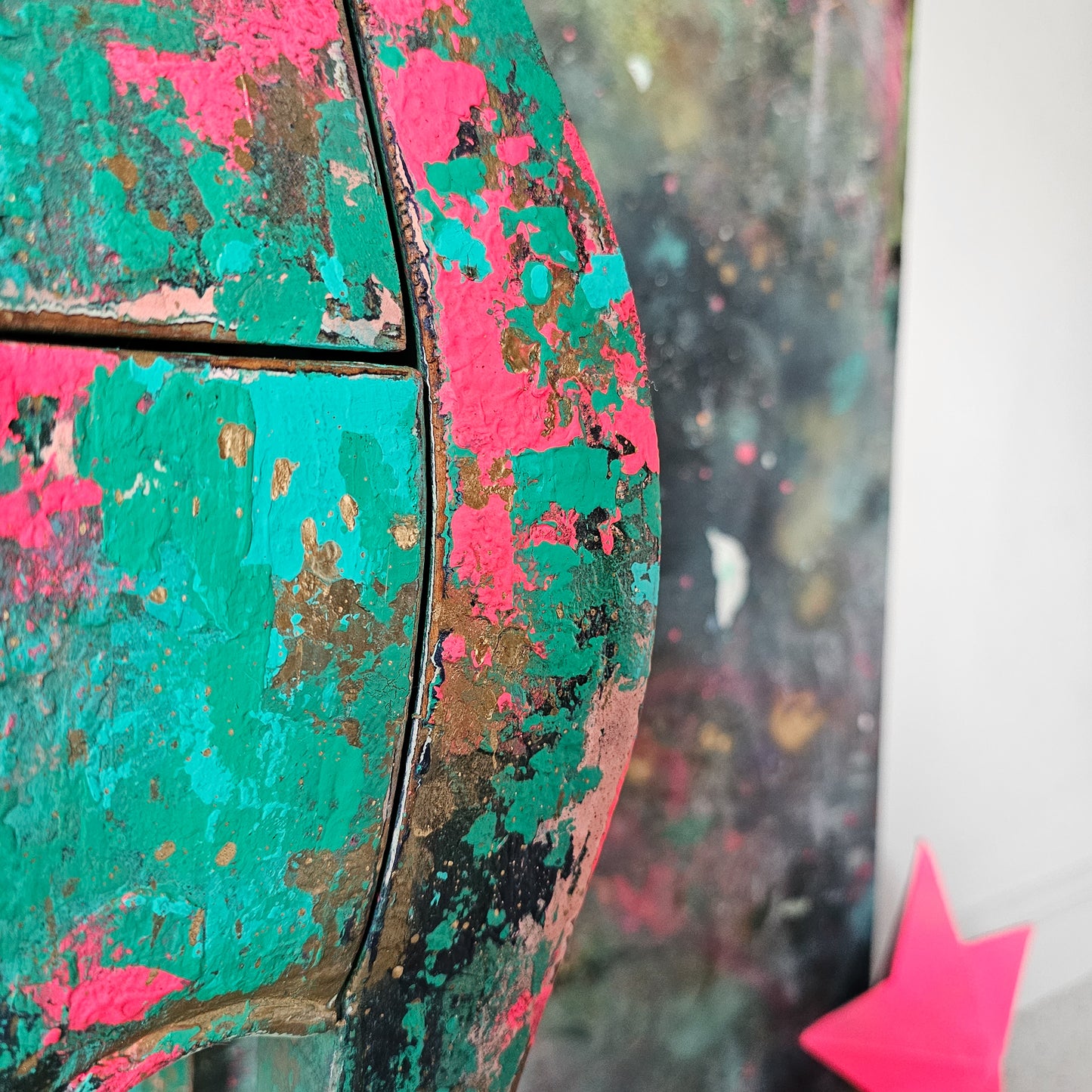 The Bombe Hand-painted Textured Chest of Drawers