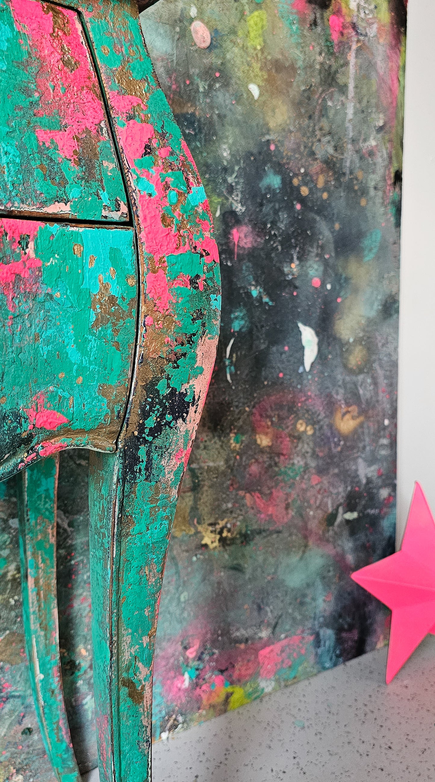 The Bombe Hand-painted Textured Chest of Drawers