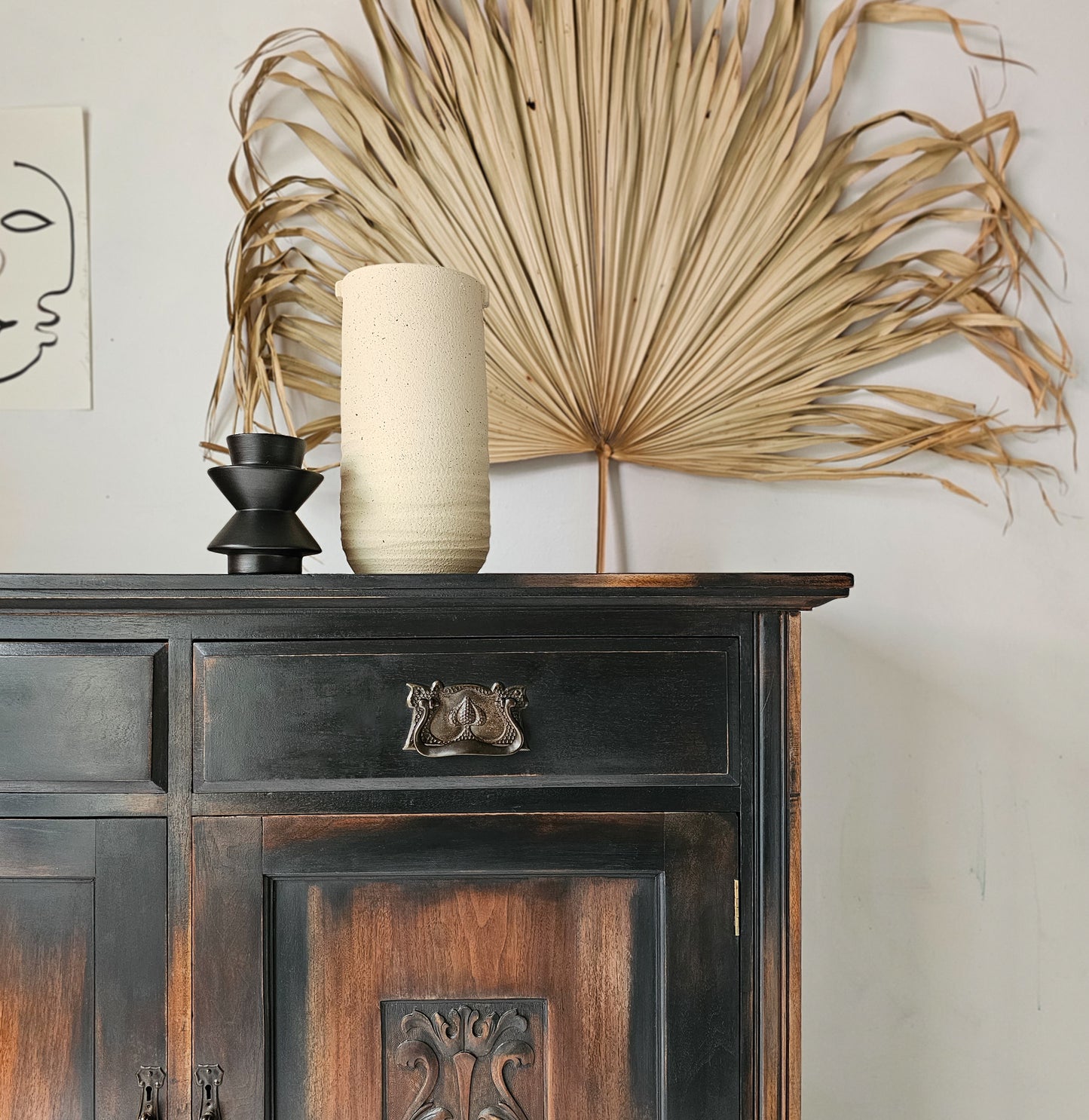 The Maria Fade to Black Carved Sideboard