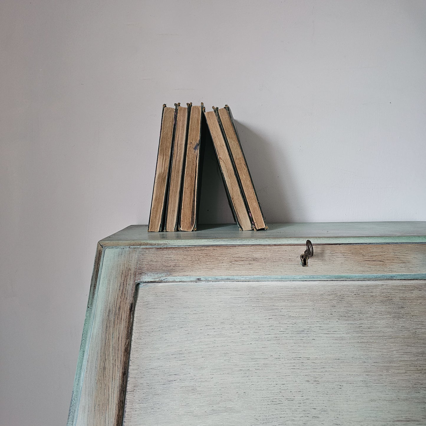 The Sharon Rustic Floral Oak Bureau