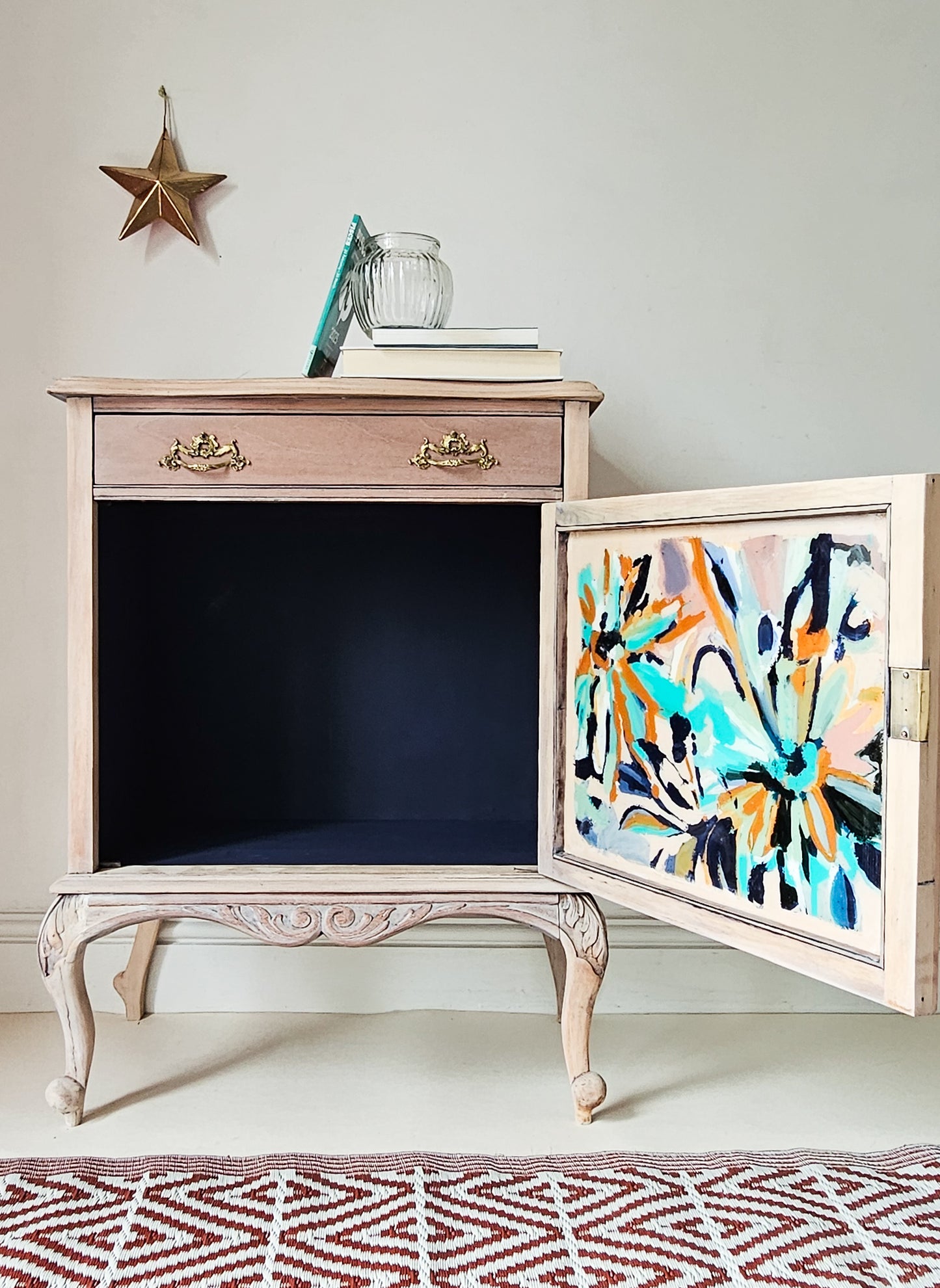 'The Irene' Painted Glass Drinks Cabinet