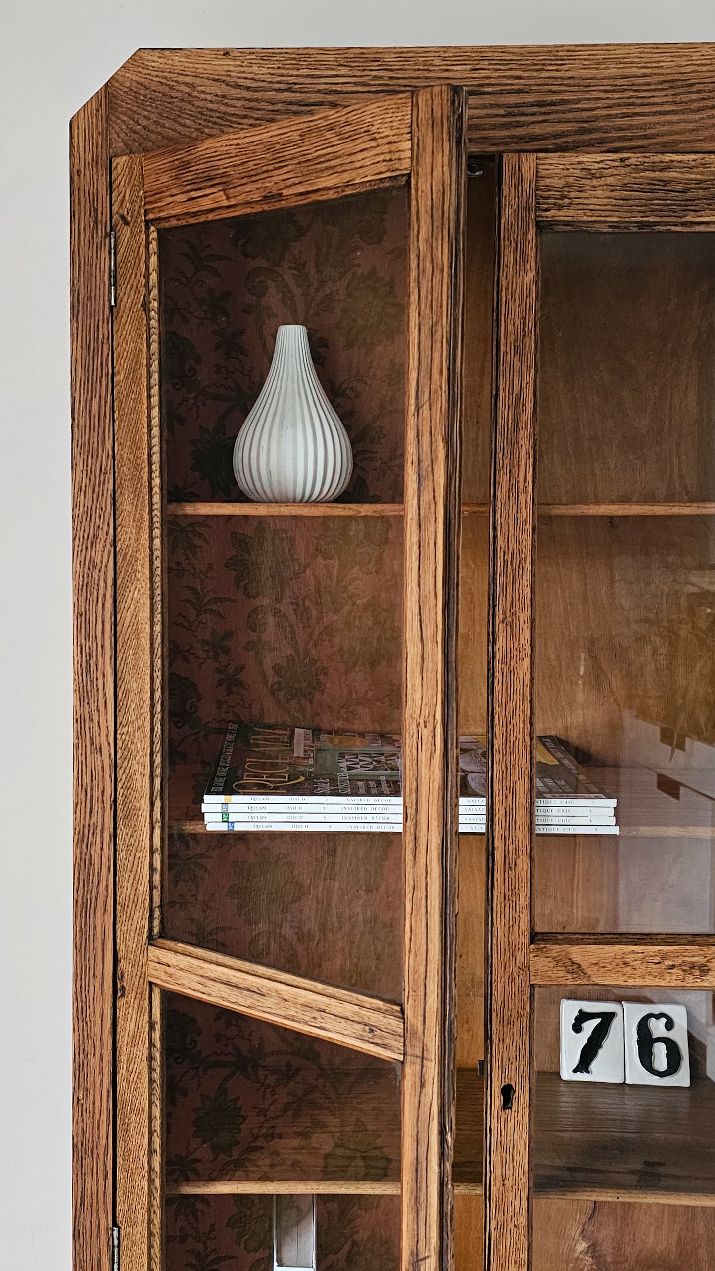 The Leon Art Deco Bookcase Glass Display Cabinet
