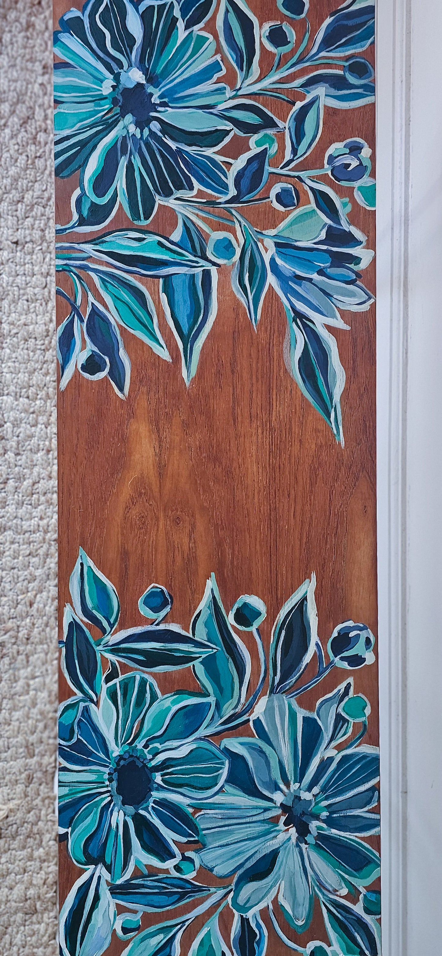 The Aria Floral Mid Century Coffee Table Art Panel