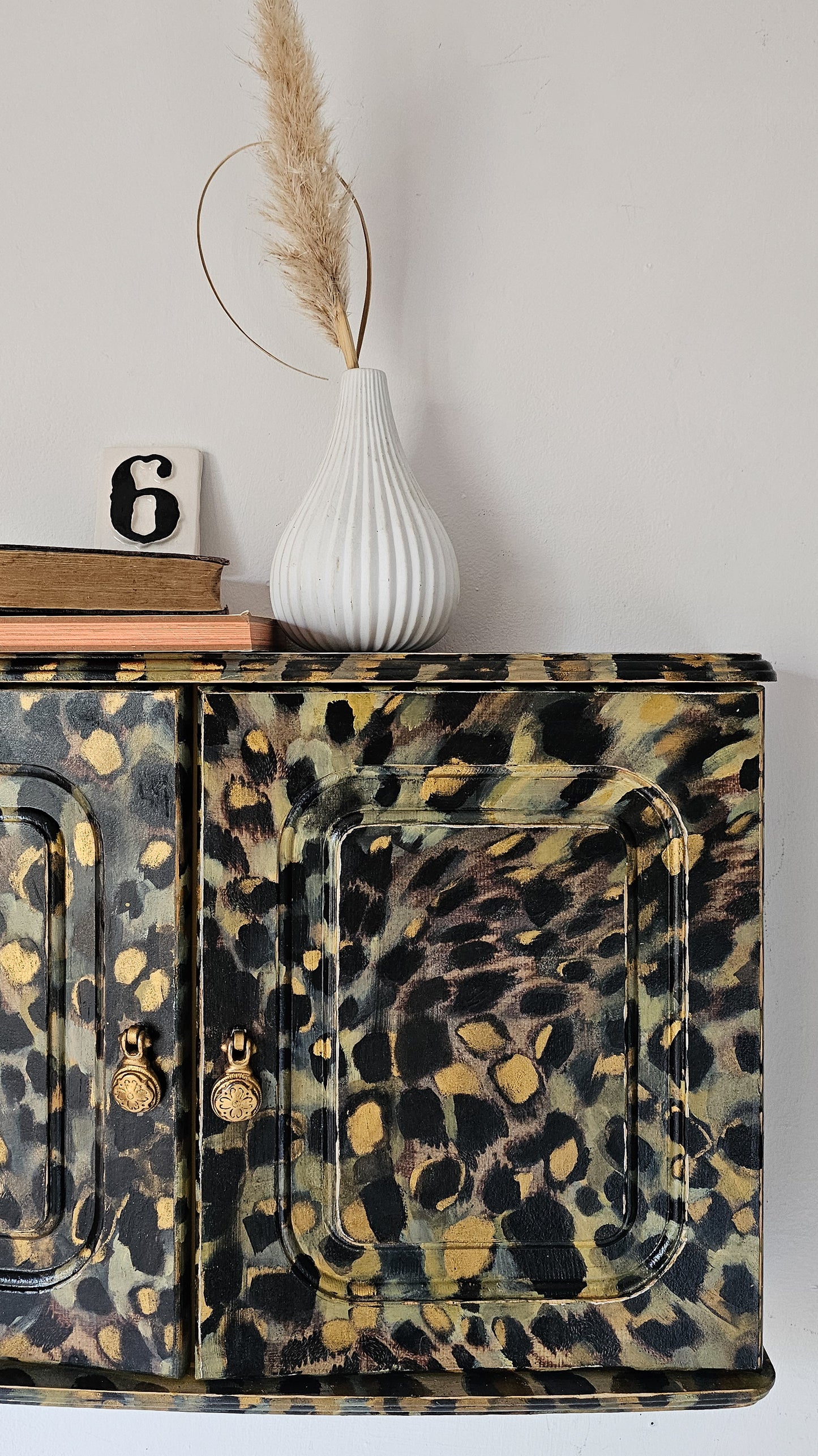 The Kelly Leopard Print Wall Cabinet