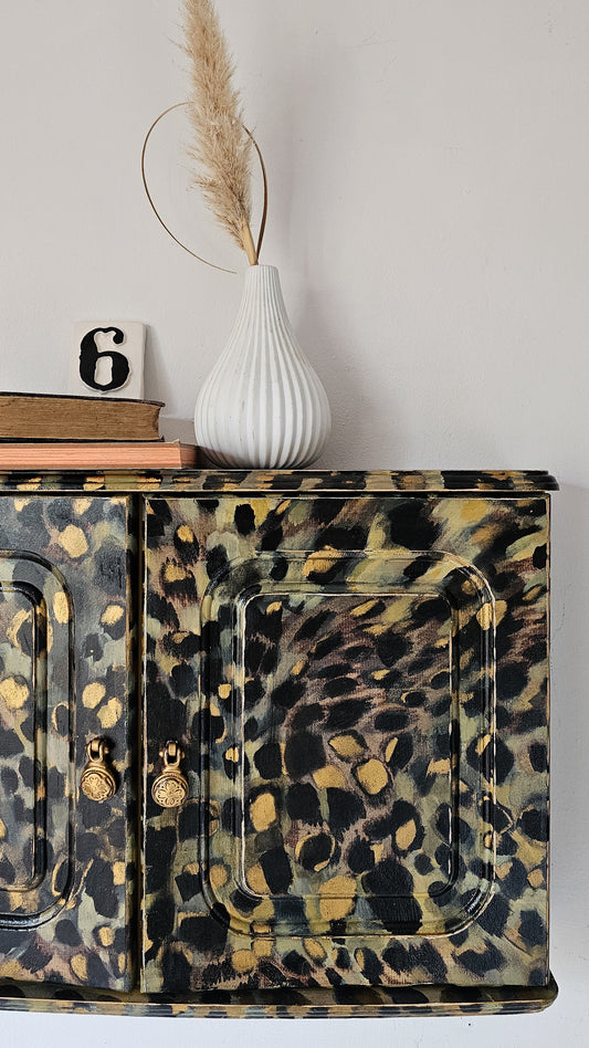 The Kelly Leopard Print Wall Cabinet