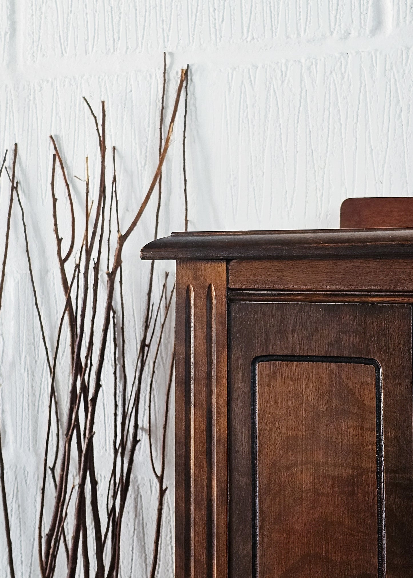 The Jacobean Walnut Glazed Dresser Display Cabinet