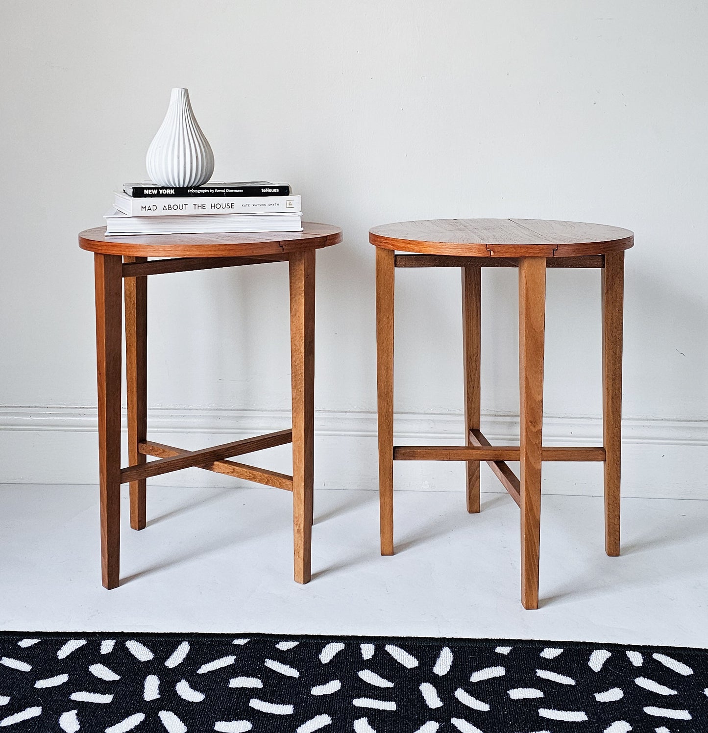 The Paul Nest of Teak Sliding Tables