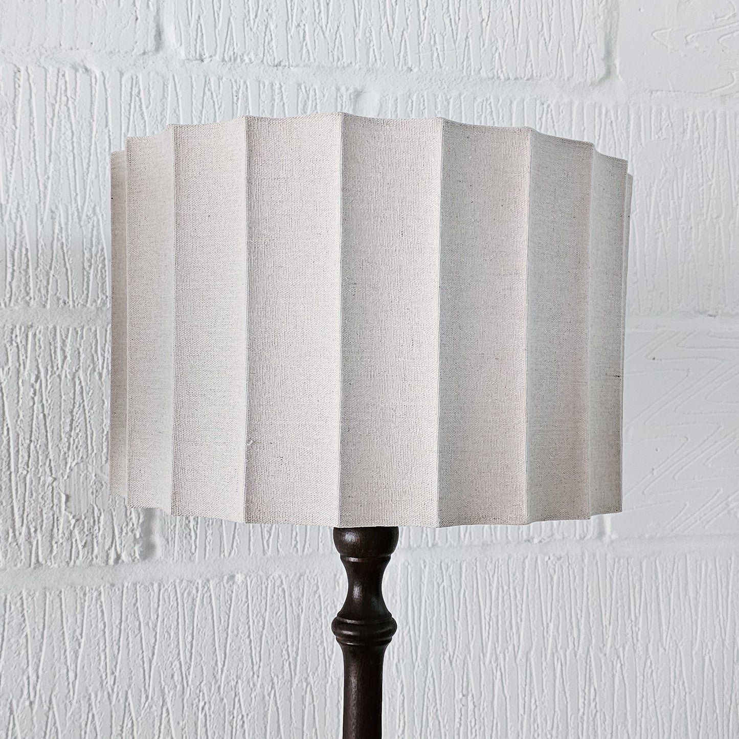 Pair of Vintage Mahogany Floor Lamps with Sculptural Shades