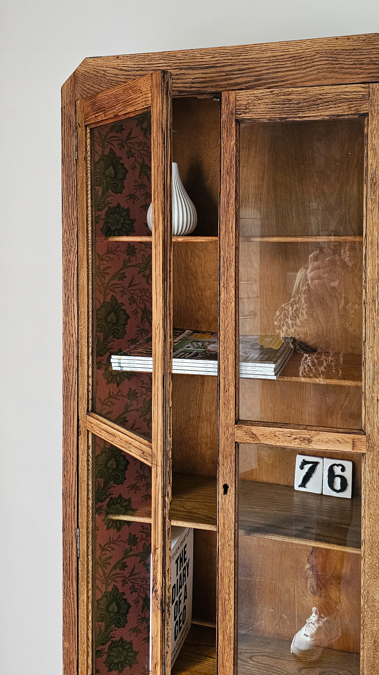 The Leon Art Deco Bookcase Glass Display Cabinet