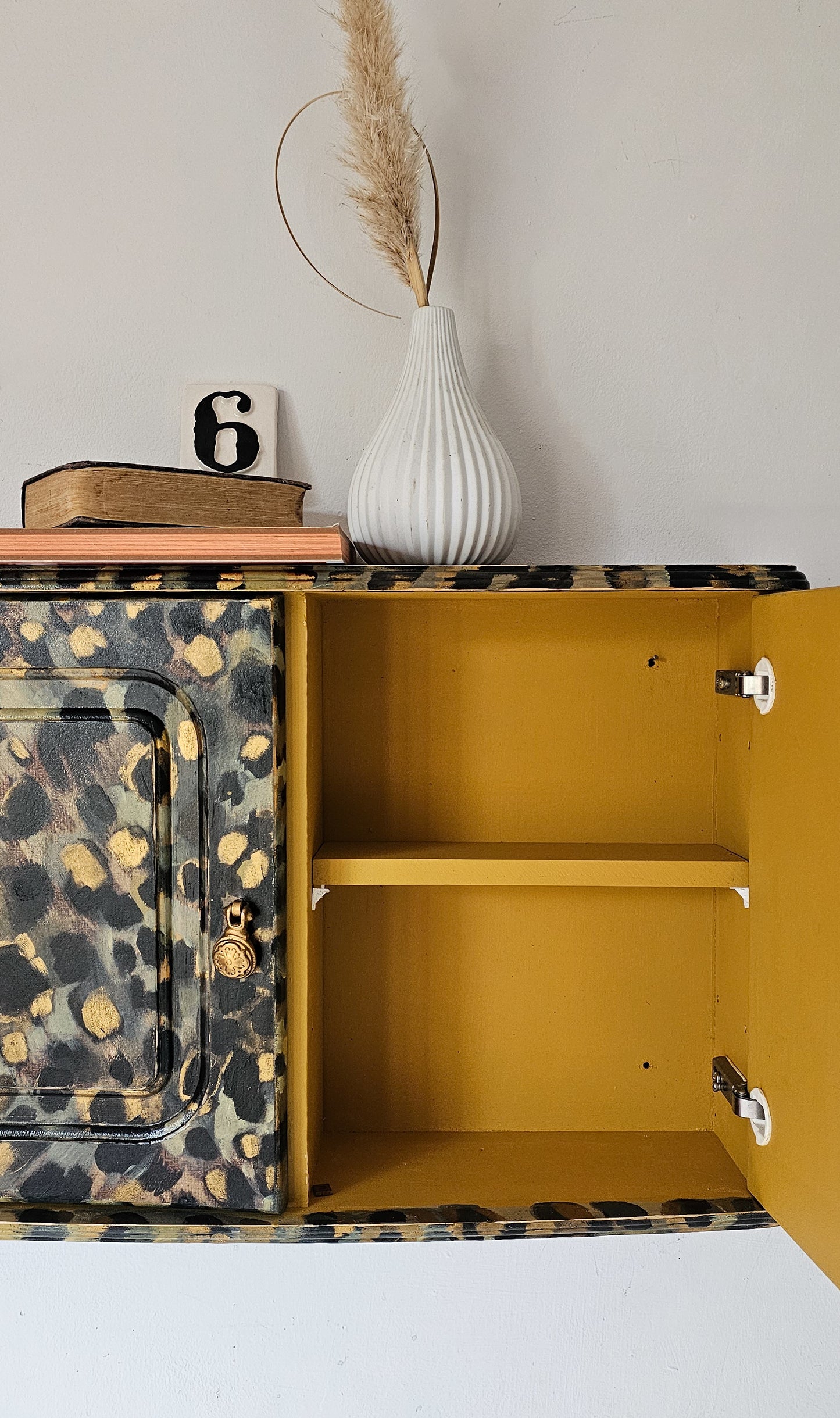 The Kelly Leopard Print Wall Cabinet