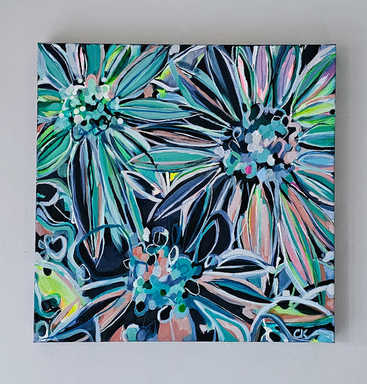 Daisies Acrylic on Large Canvas Painting