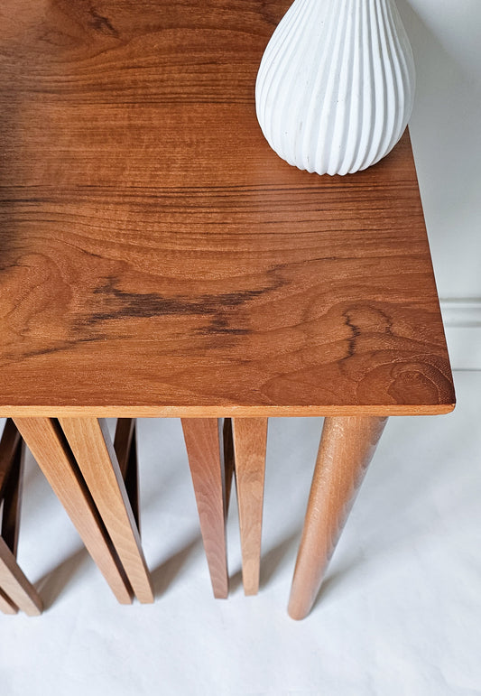 The Paul Nest of Teak Sliding Tables