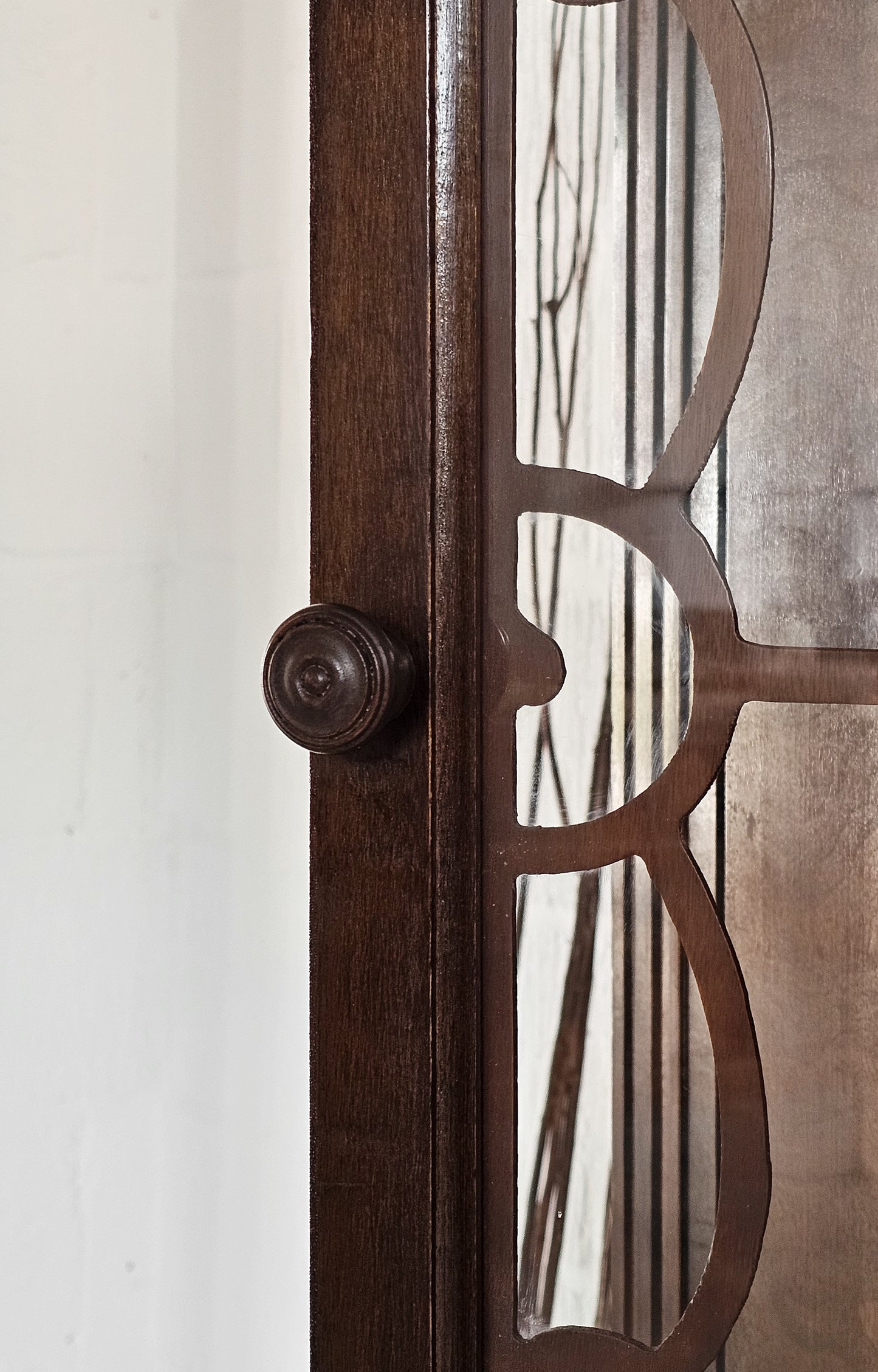 The Jacobean Walnut Glazed Dresser Display Cabinet