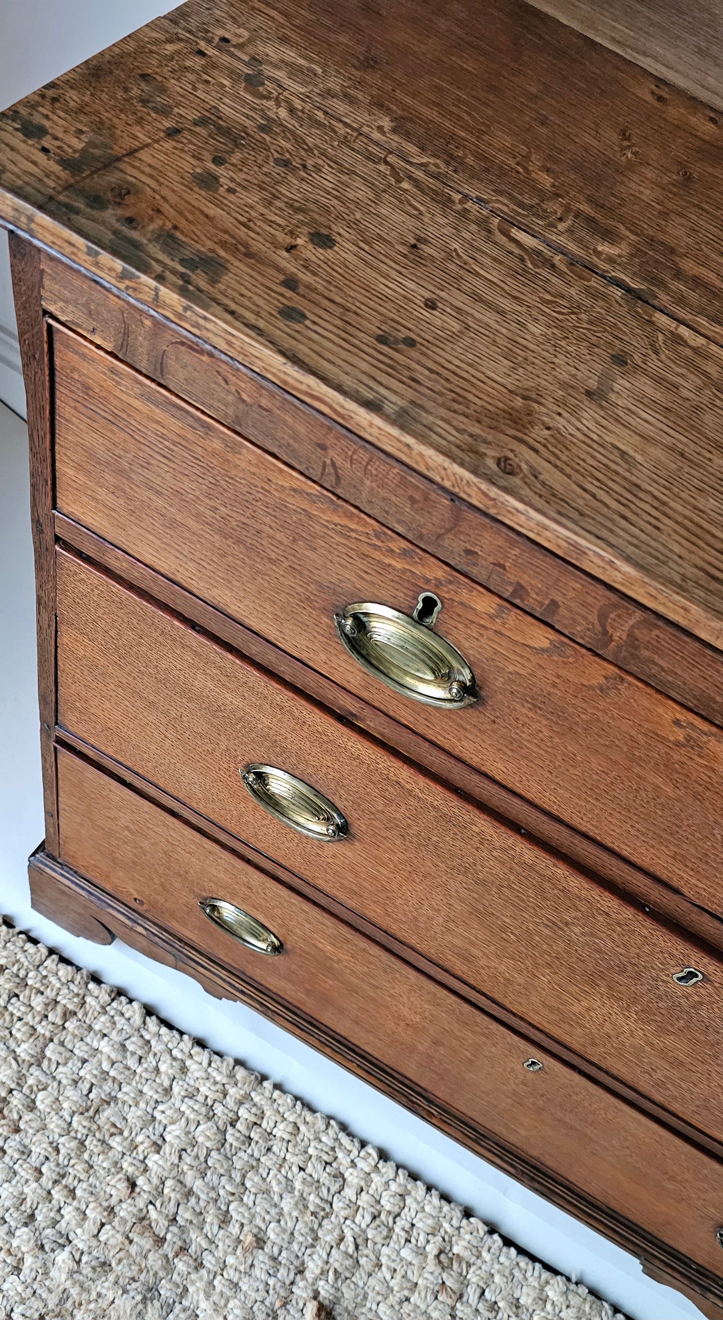 The George Antique Oak Chest of Drawers