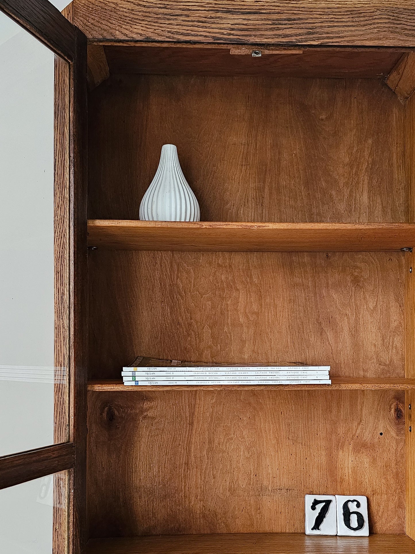 The Leon Art Deco Bookcase Glass Display Cabinet