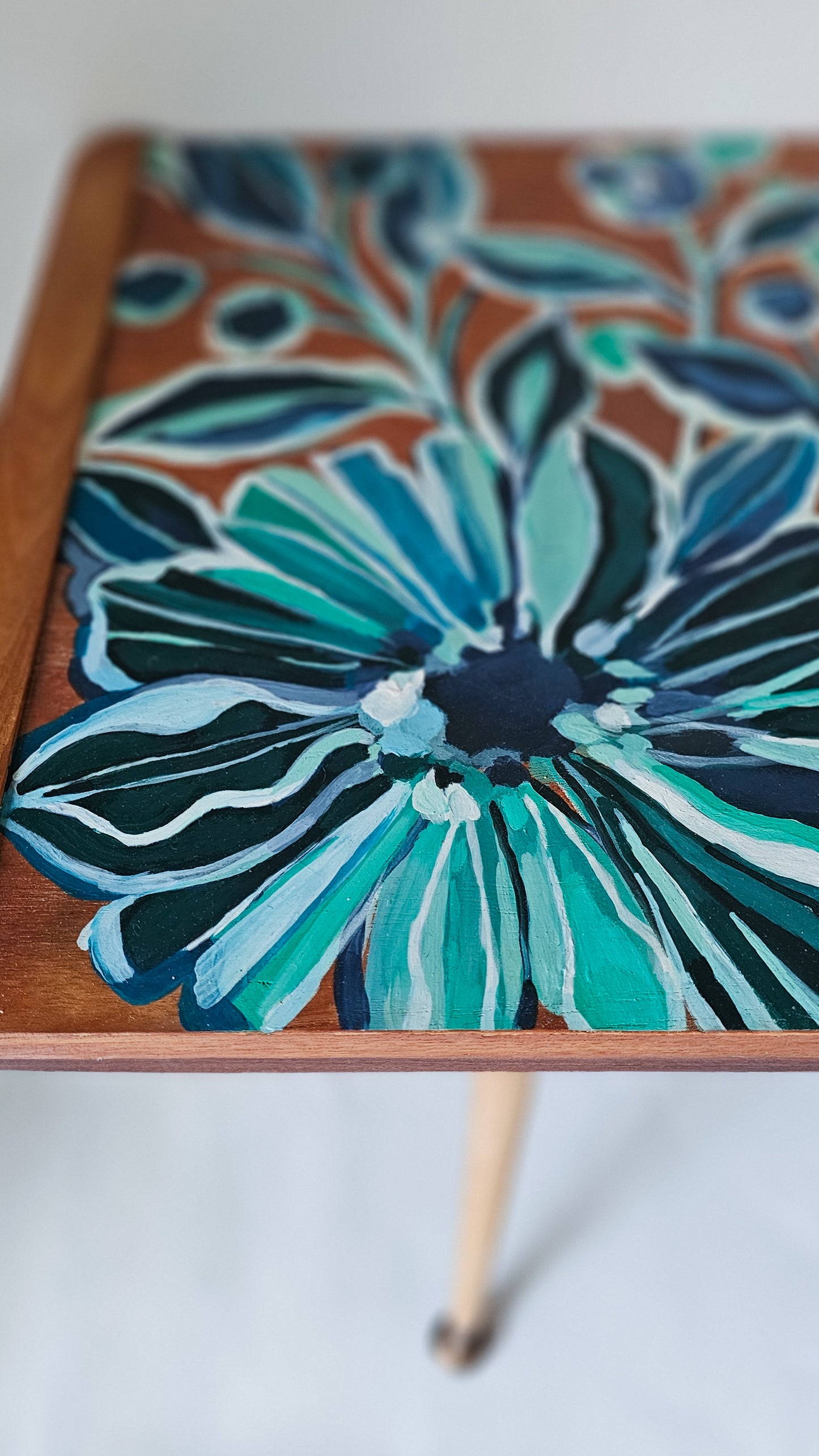 The Aria Floral Mid Century Coffee Table Art Panel