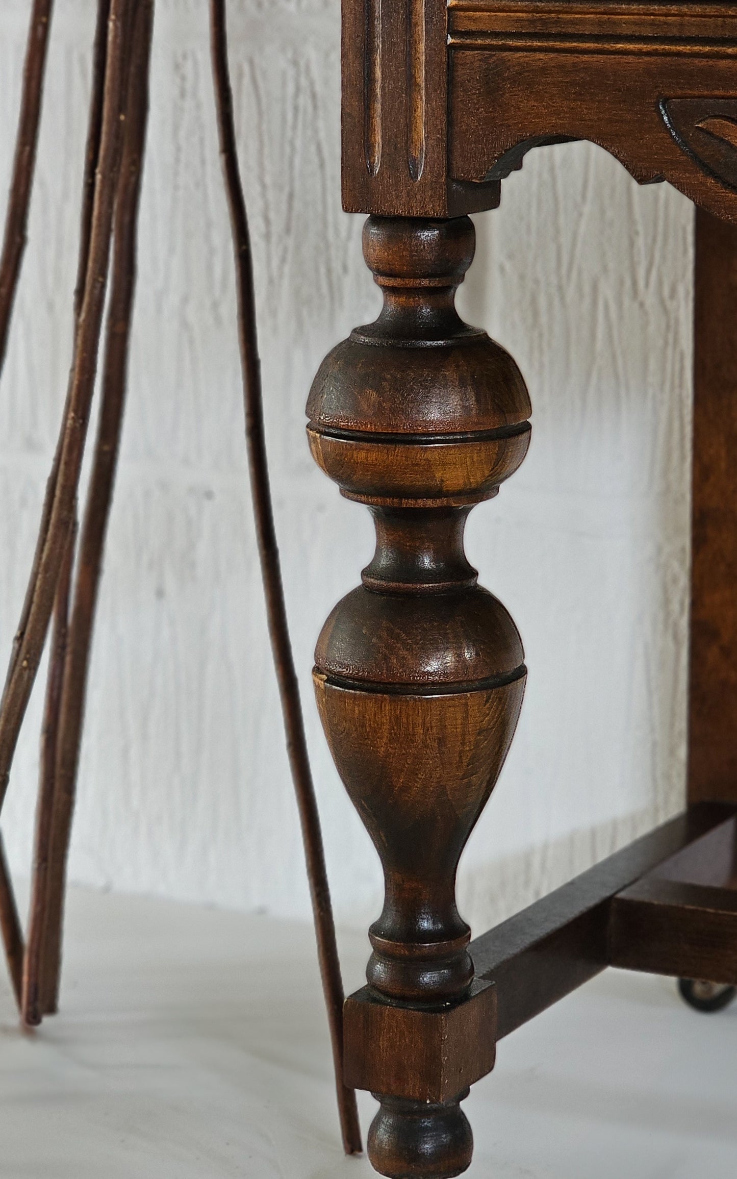 The Jacobean Walnut Glazed Dresser Display Cabinet