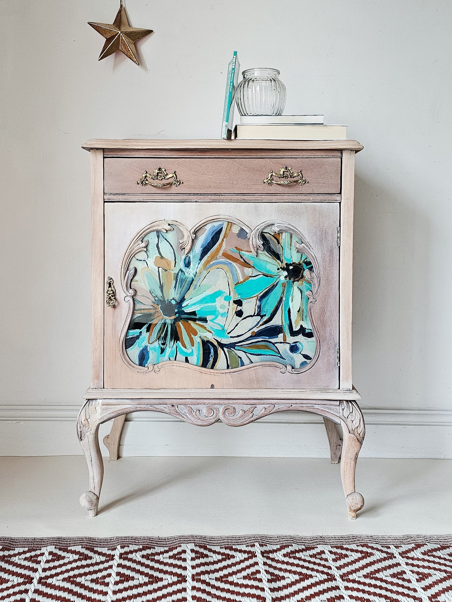 'The Irene' Painted Glass Drinks Cabinet