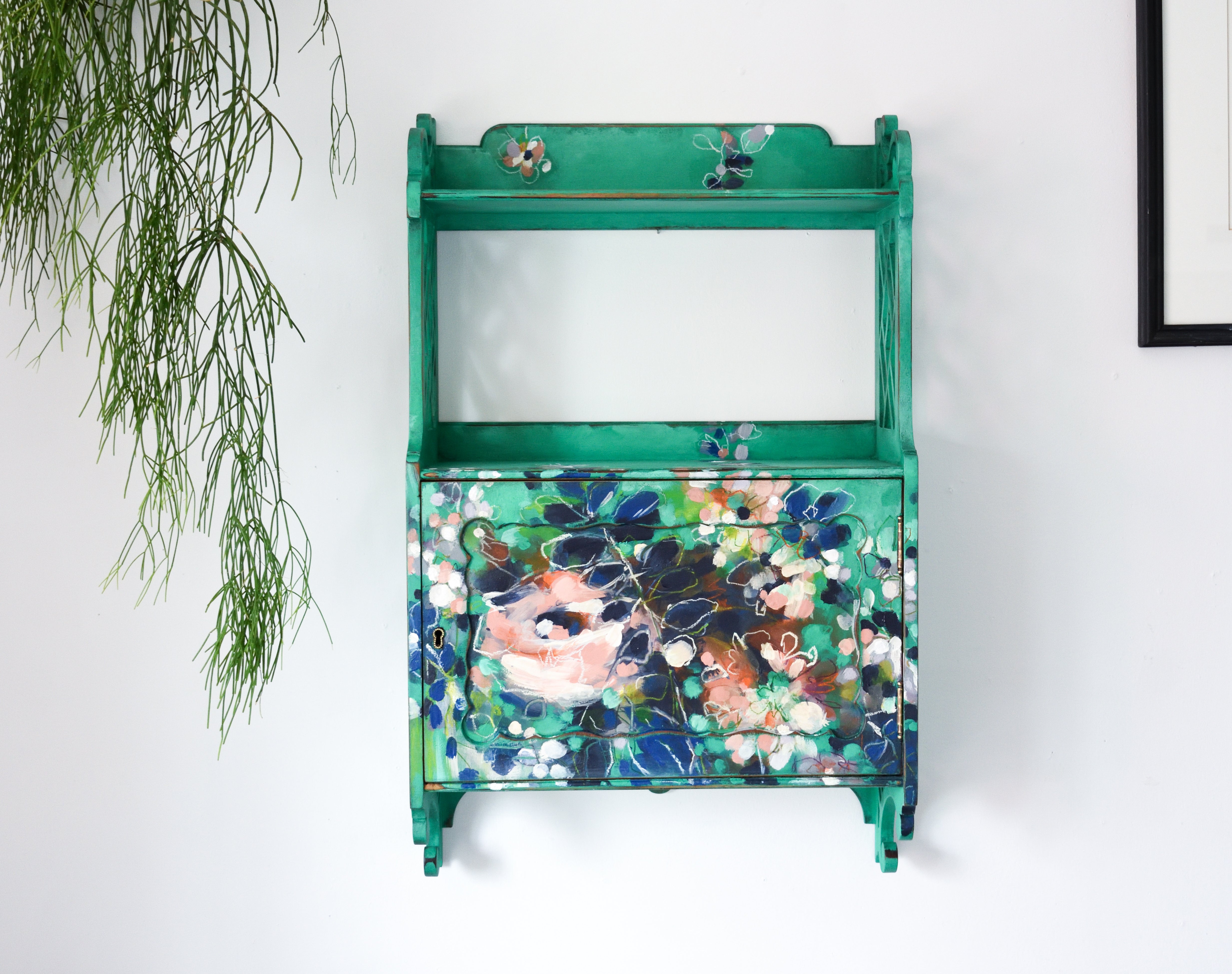 The Rosa Hand painted Floral Wall Cabinet – Chloe Kempster