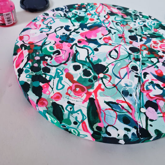 'Jungle' Ink & Chalk Paint on Canvas