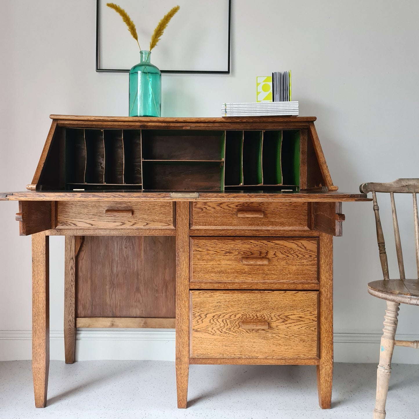 The Charlie Industrial Oak Desk