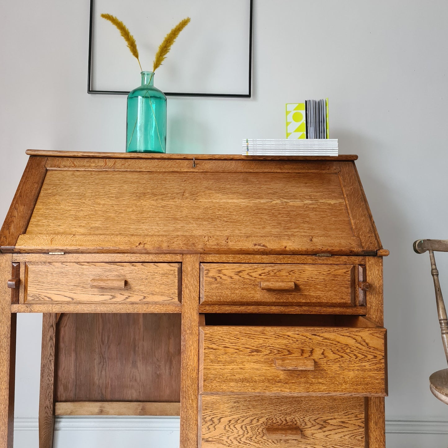 The Charlie Industrial Oak Desk