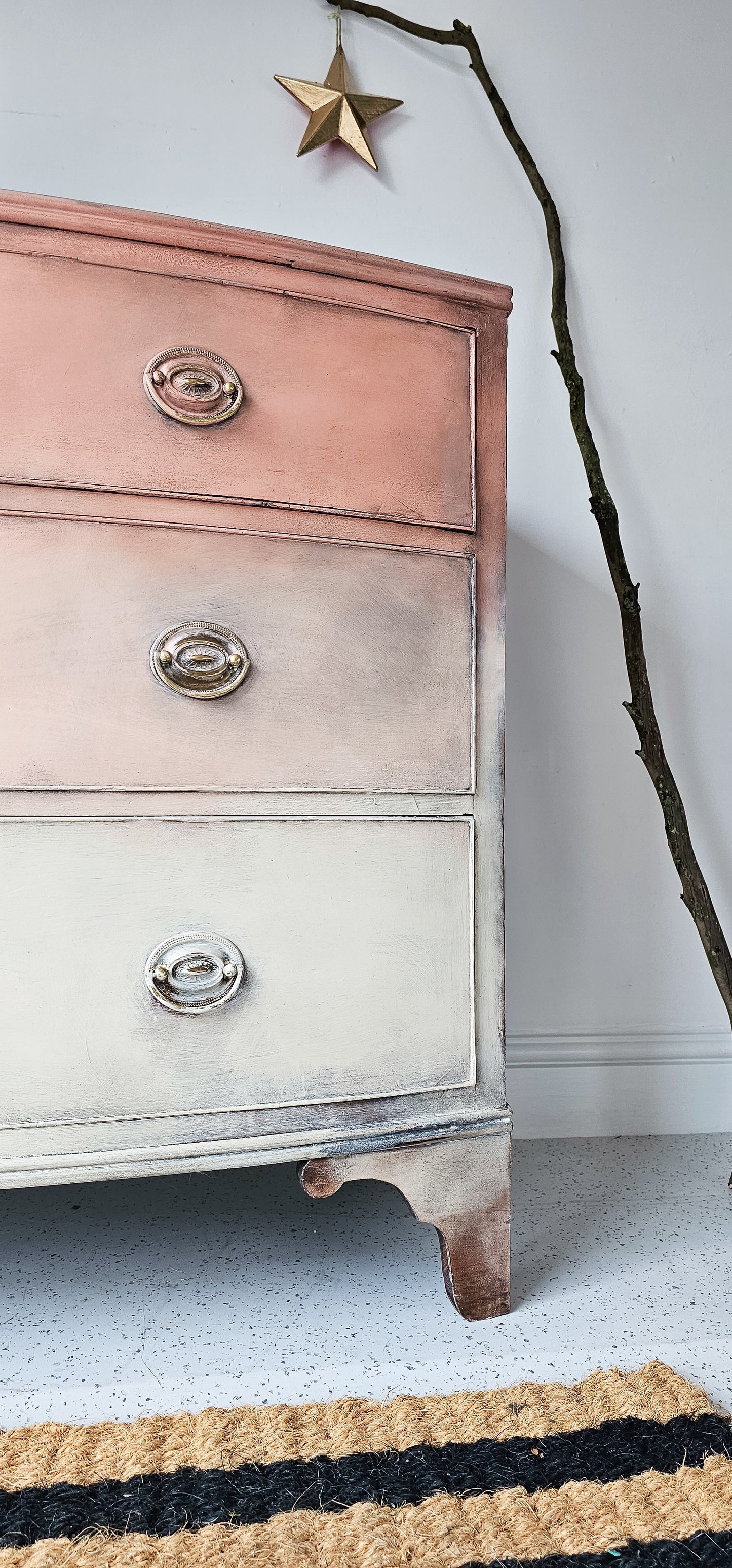 The Coral Ombre Chest of Drawers