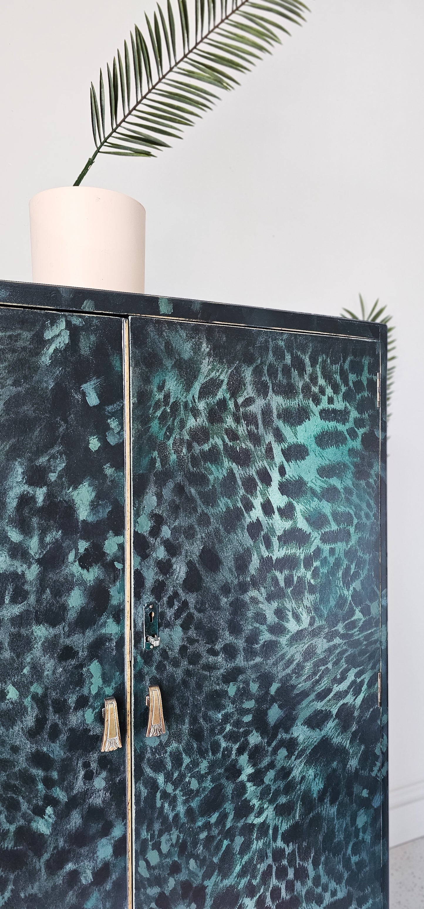 The Ella Leopard Printed Tall Cabinet