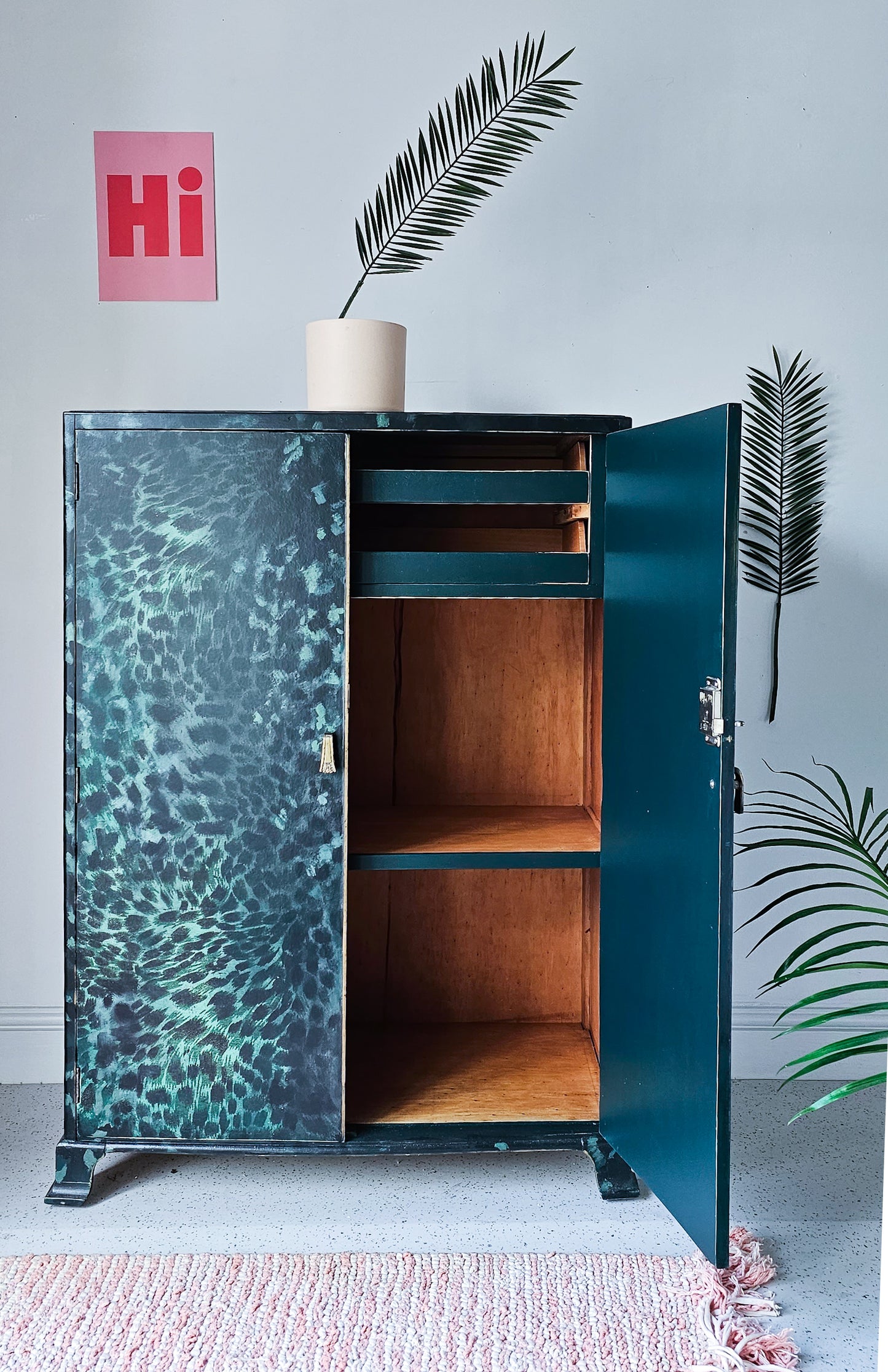 The Ella Leopard Printed Tall Cabinet