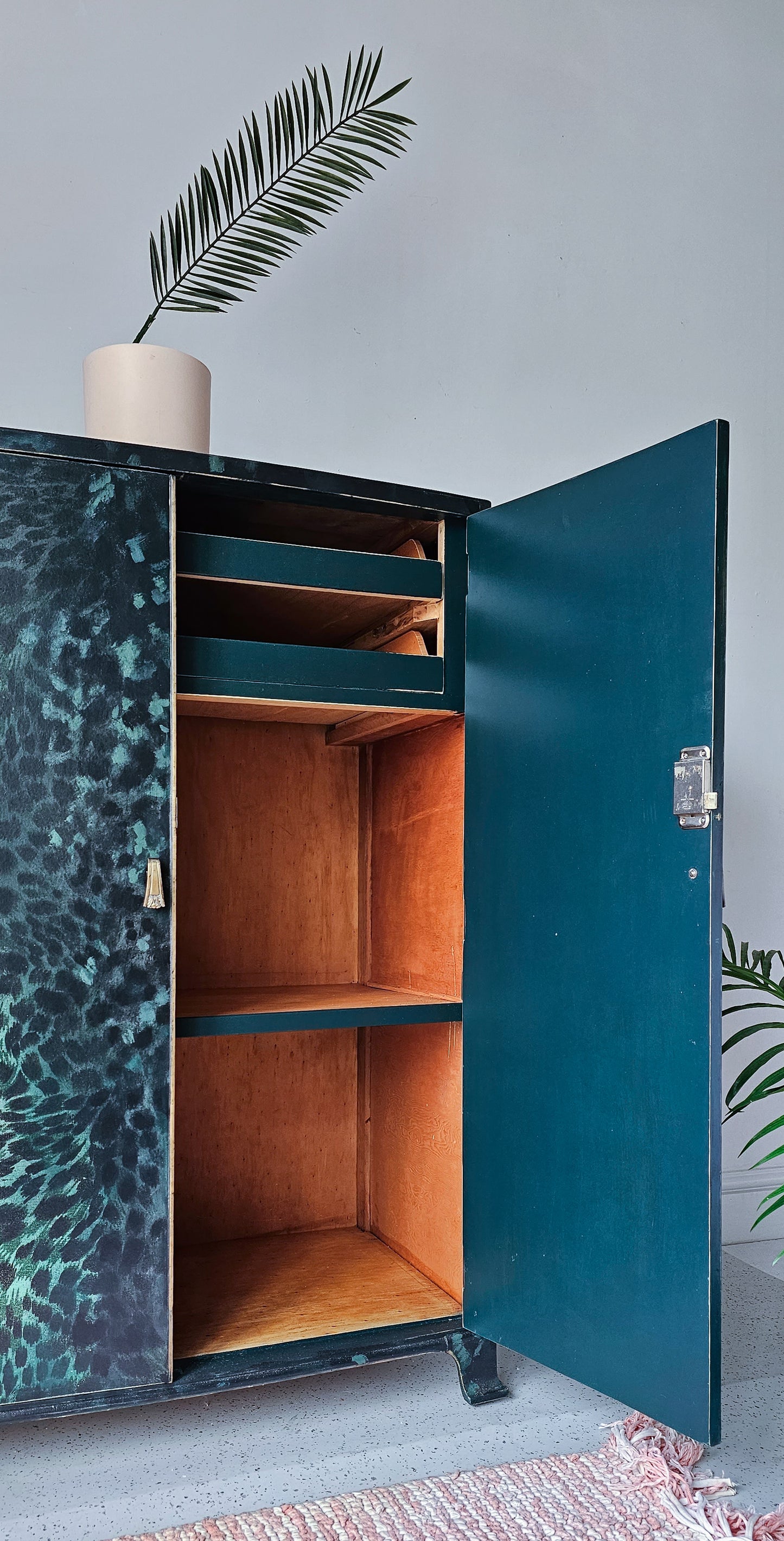 The Ella Leopard Printed Tall Cabinet