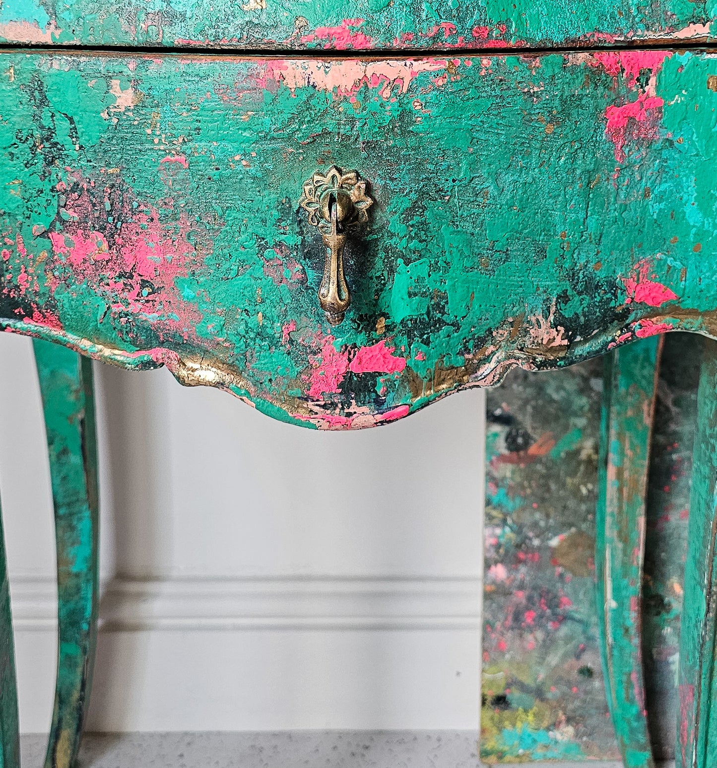 The Bombe Hand-painted Textured Chest of Drawers