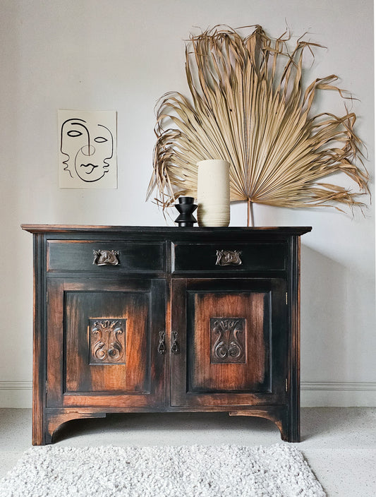 The Maria Fade to Black Carved Sideboard