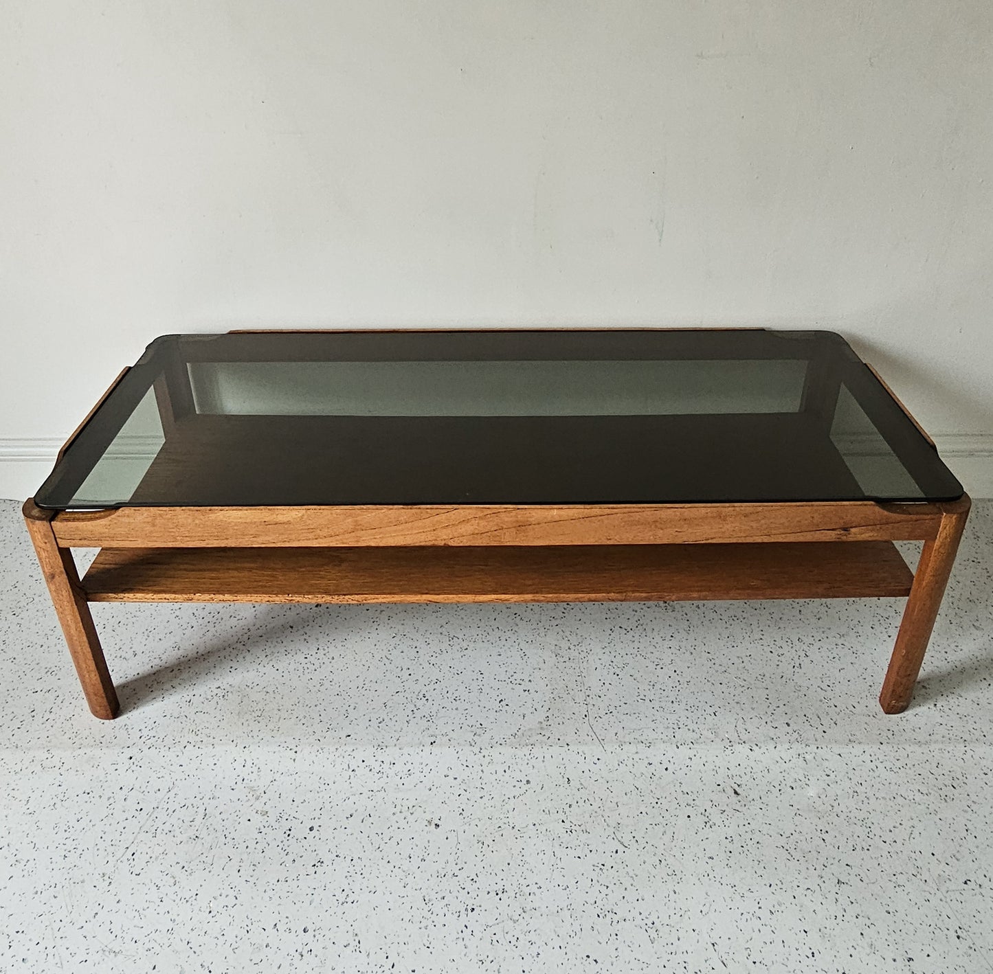 The Myer Mid Century Smoked Glass Coffee Table