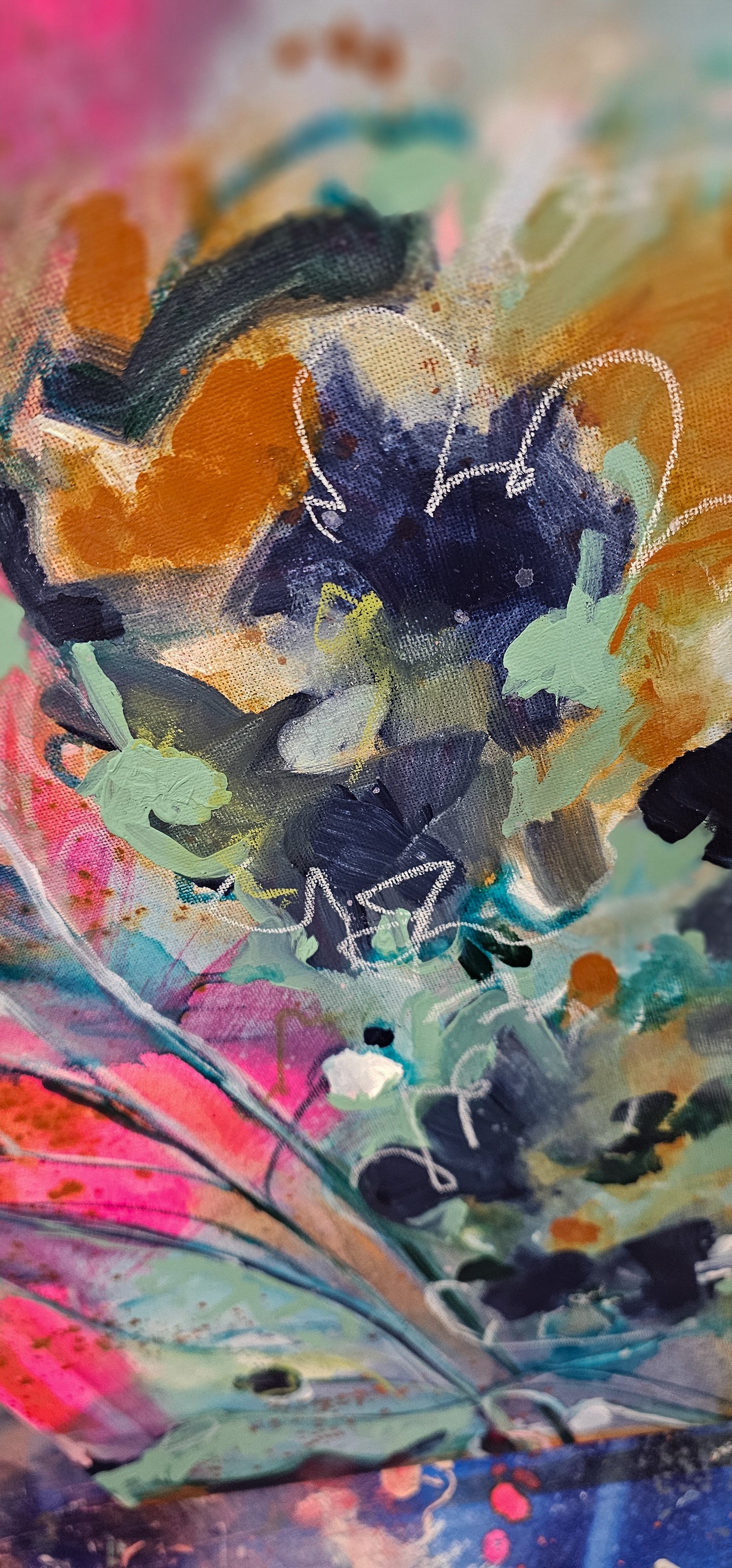 'Irene' Abstract Floral Painting