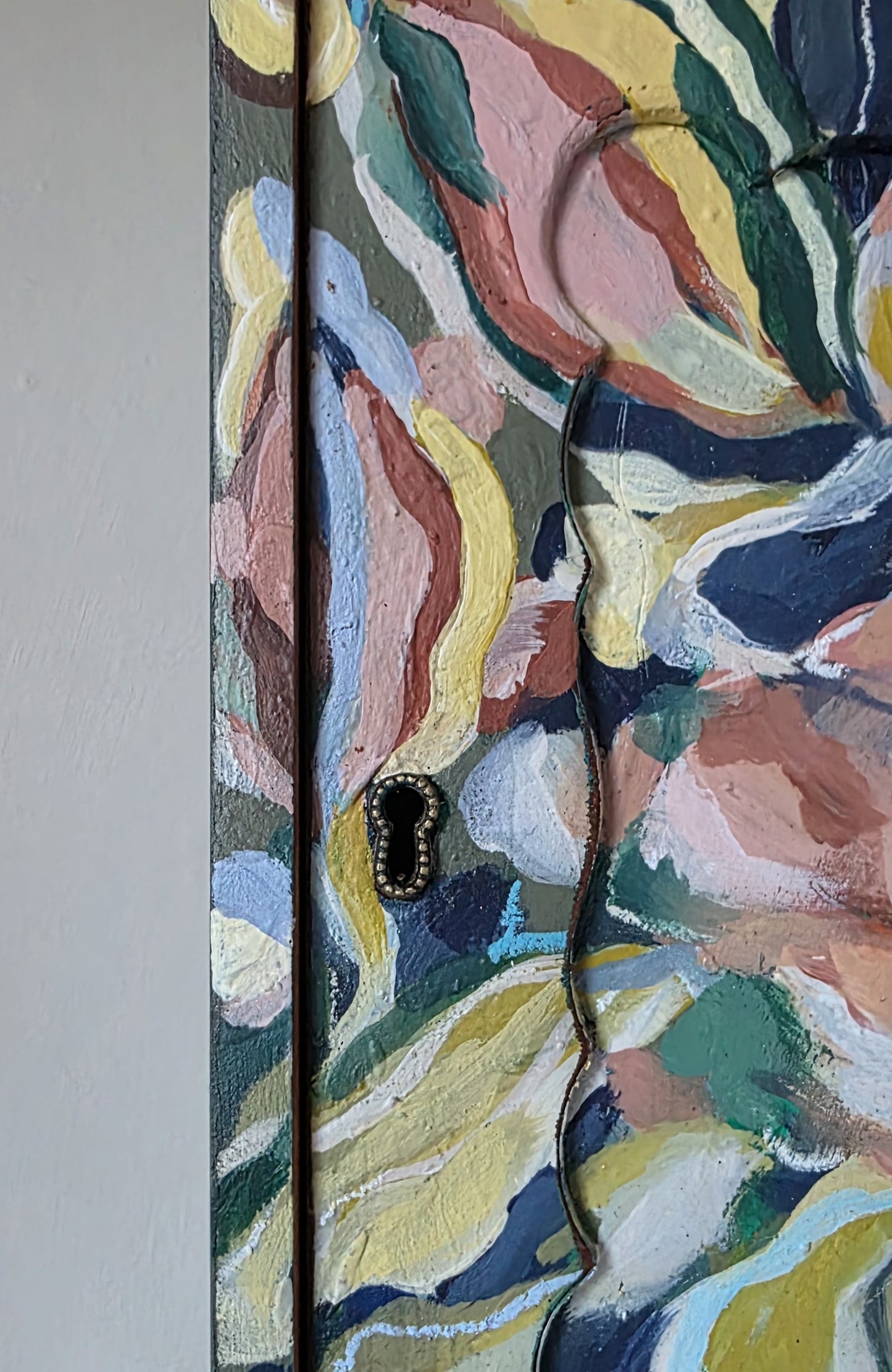 The Rosa Hand painted Floral Wall Cabinet