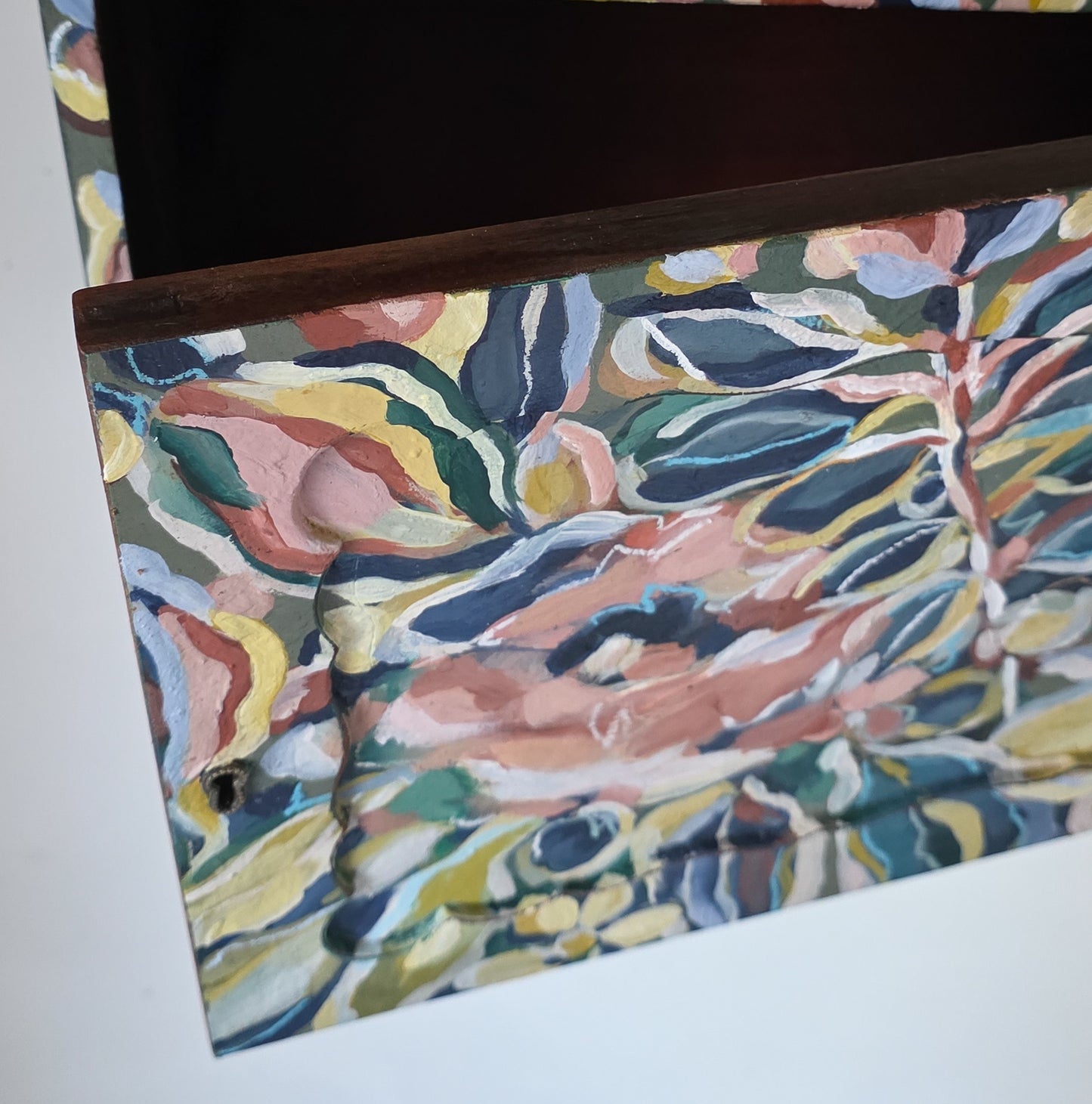 The Rosa Hand painted Floral Wall Cabinet