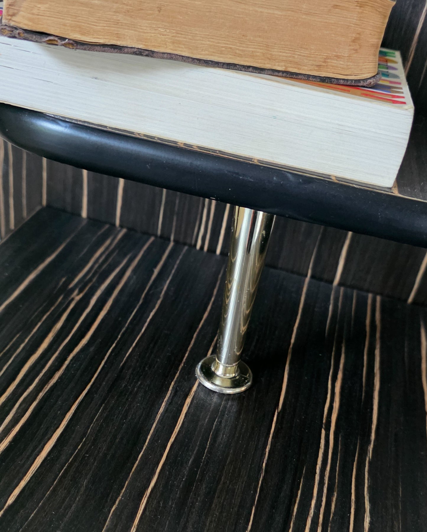 The Pinstripe Pair of Mid Century Veneer Bedside Cabinets