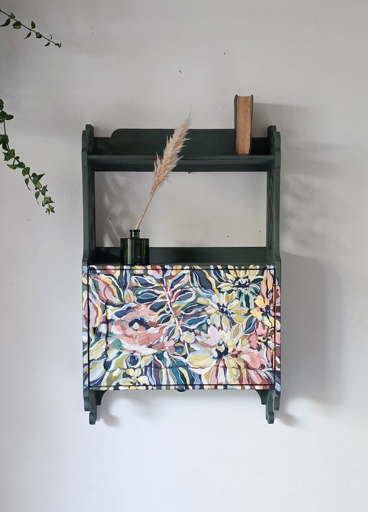 The Rosa Hand painted Floral Wall Cabinet