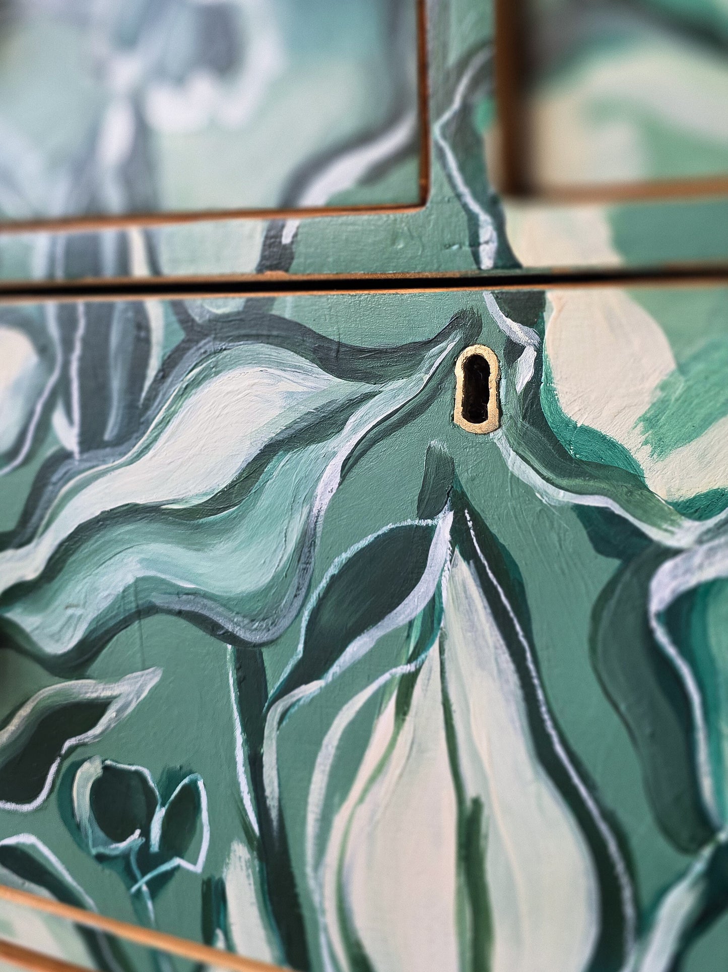 The Flora Hand-painted Floral Folk Painted Chest of Drawers