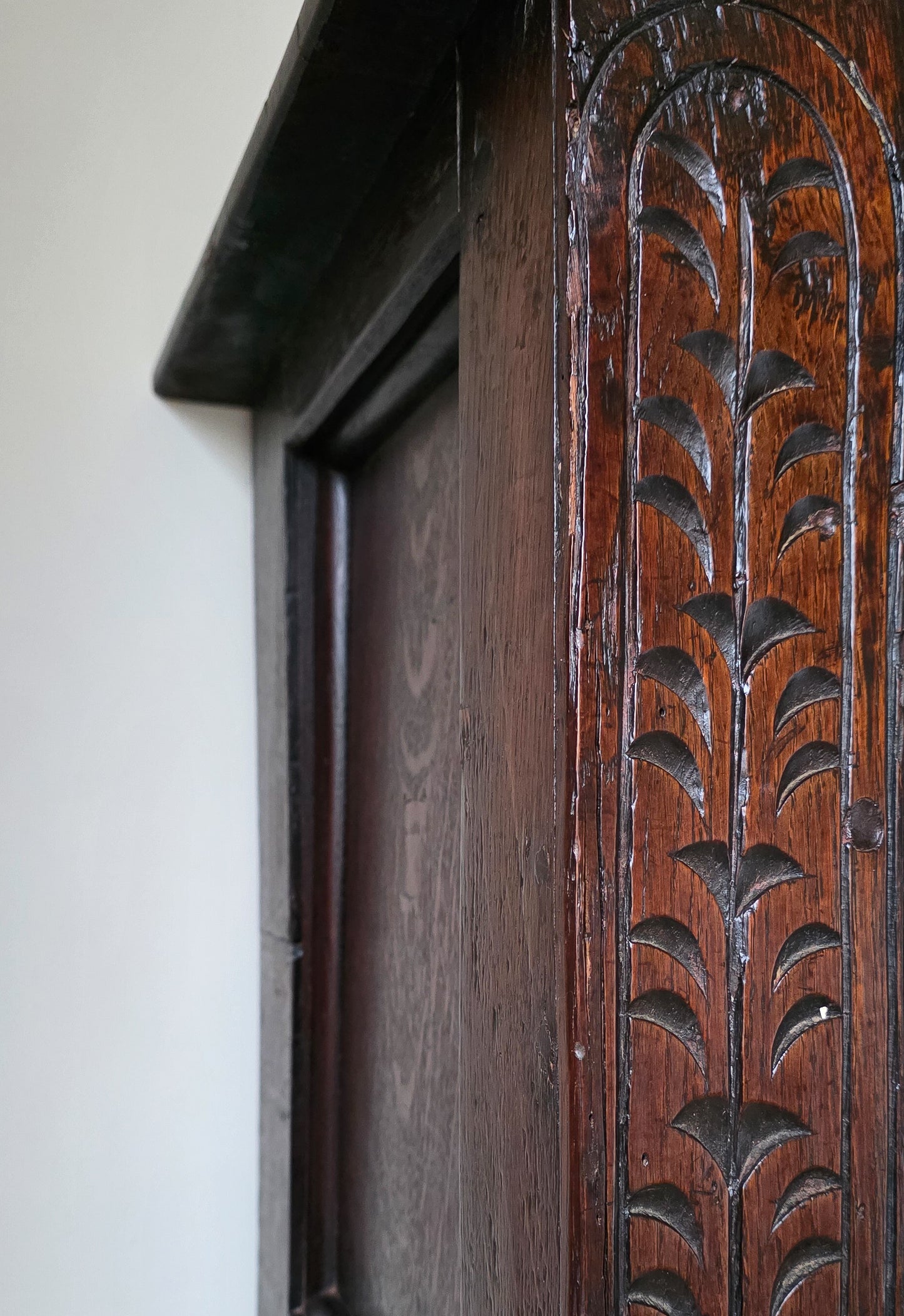 The Glynn Antique Carved Oak Lawyers Court Cabinet
