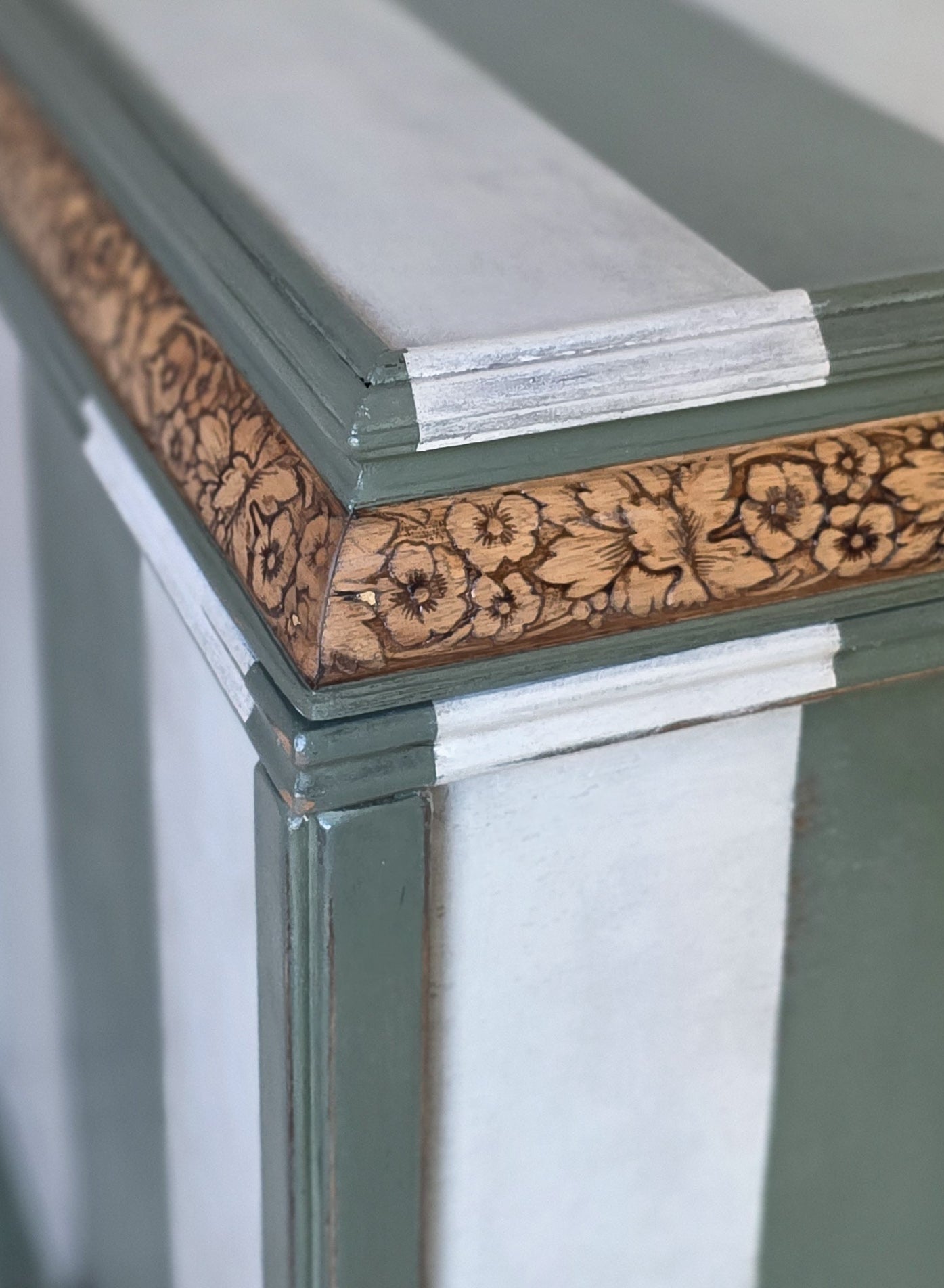 The Cheshire Green Stripe Blanket Box Ottoman