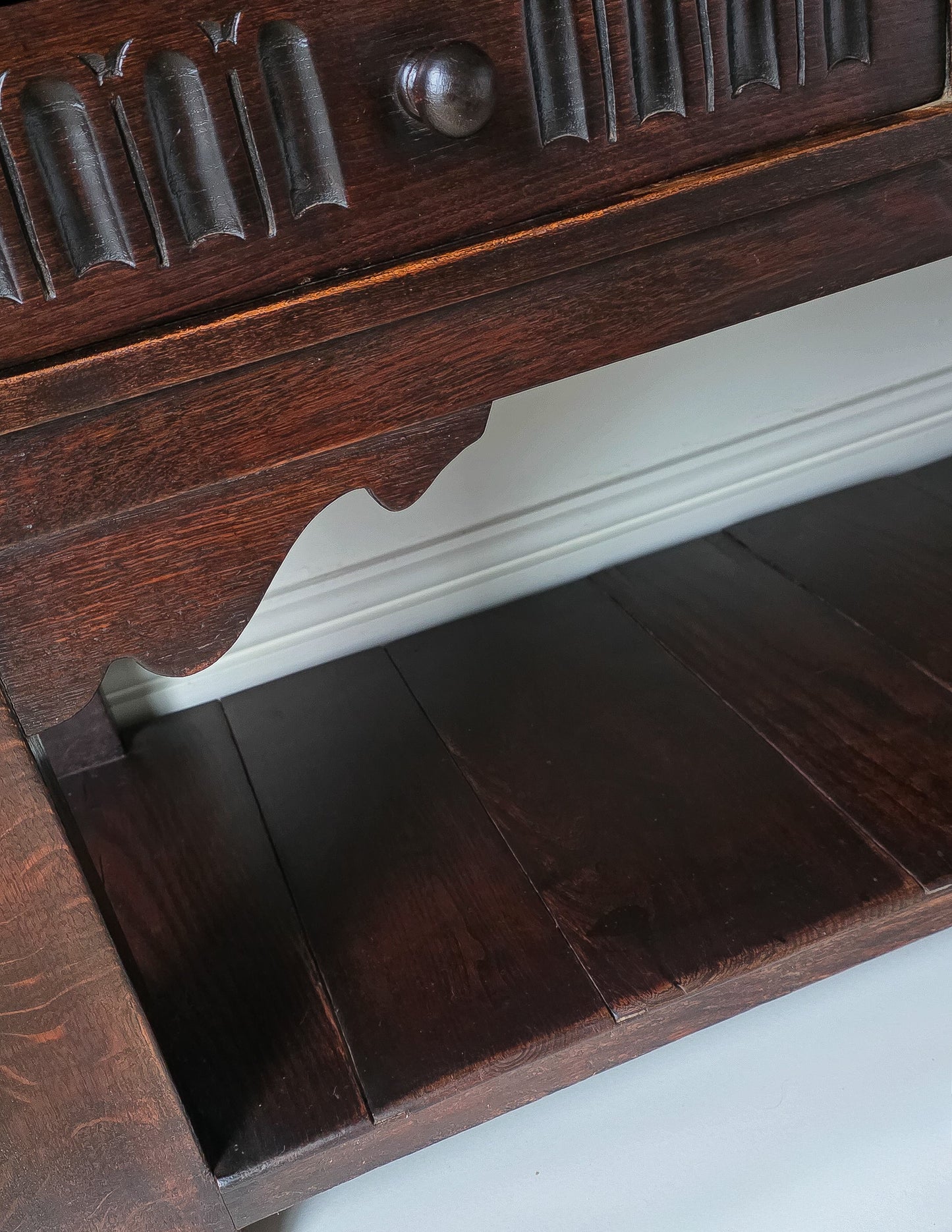 The Glynn Antique Carved Oak Lawyers Court Cabinet