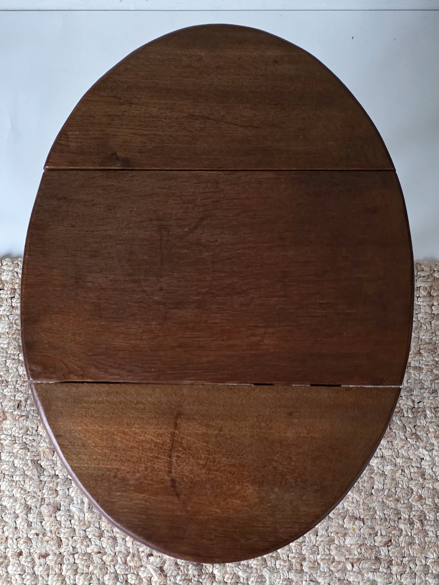 The Joanne Antique Oak Twist & Fold Swivel Side Table