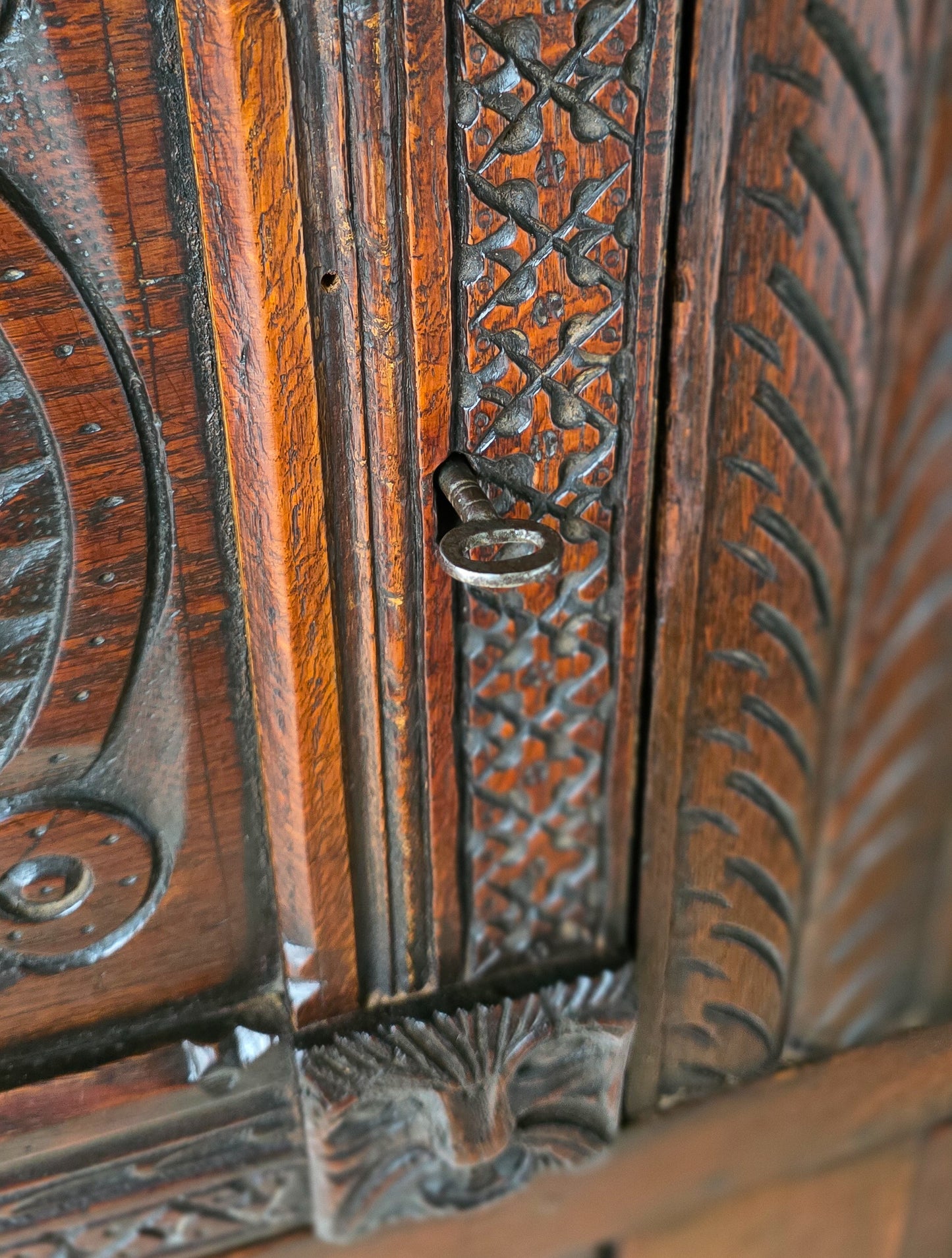 The Glynn Antique Carved Oak Lawyers Court Cabinet