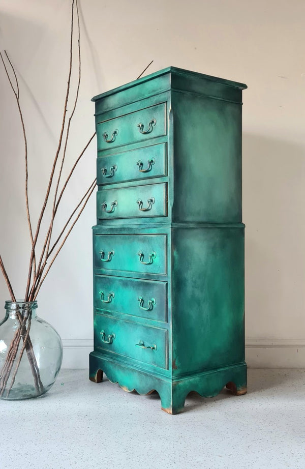 The Clarice Green Tall Chest of Drawers Chloe Kempster