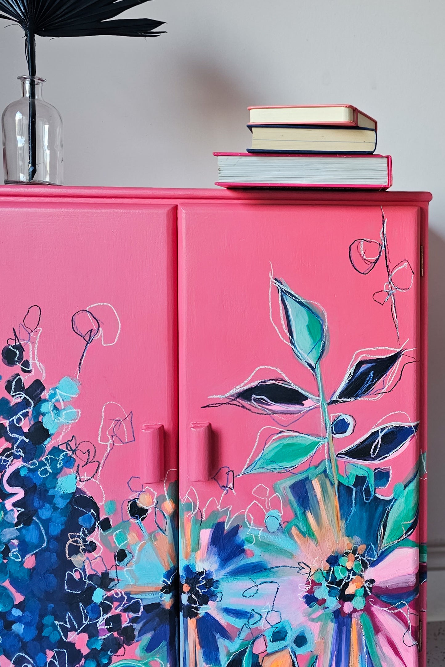 The Dahlia Vintage Floral Cupboard