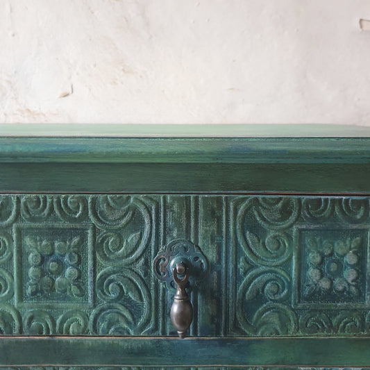 Hand painted 1930’s Oak Chest of Drawers with a textured effect.