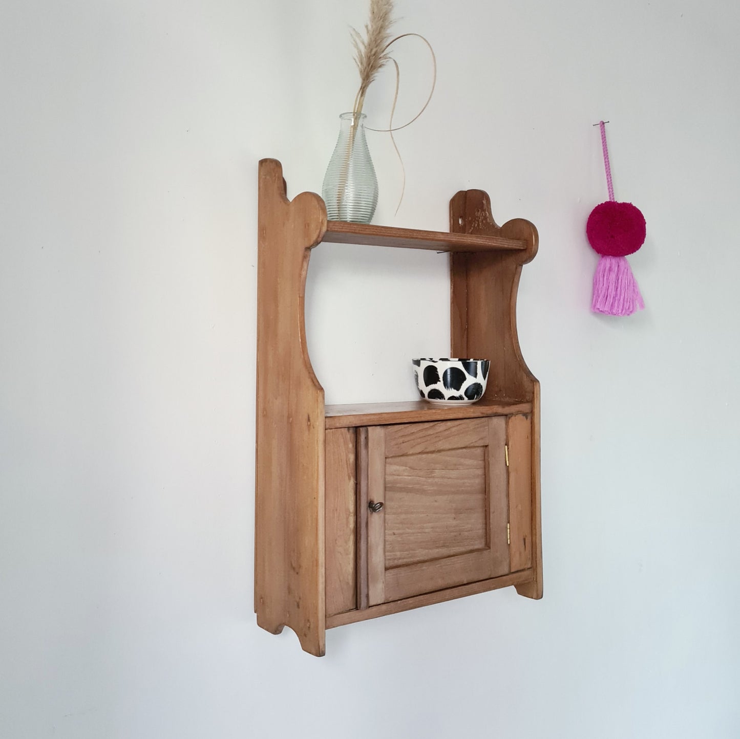 Cute Rustic Pine Wall Shelf